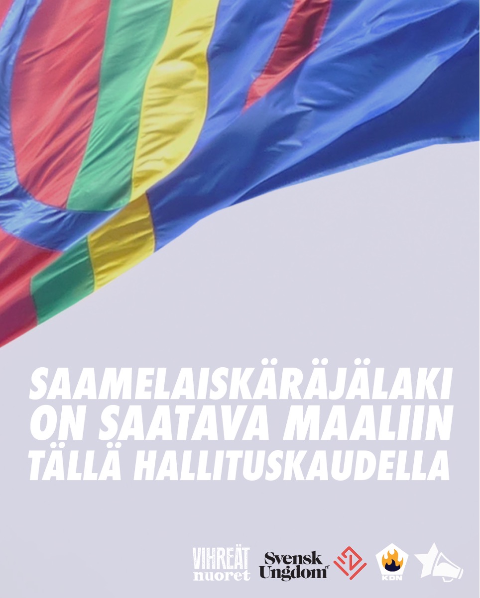 Read more about the article Poliittiset nuorisojärjestöt: Saamelaiskäräjälaki saatava maaliin tällä hallituskaudella