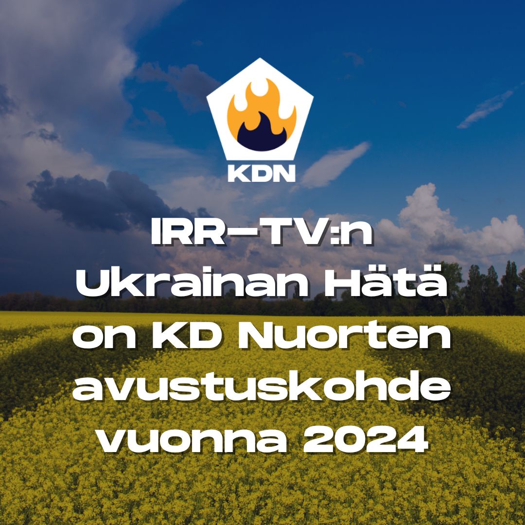 Read more about the article IRR-TV:n Ukrainan Hätä on KD Nuorten avustuskohde vuonna 2024