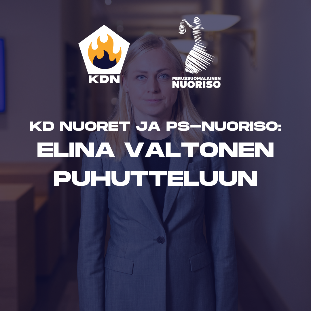 Read more about the article KD Nuoret ja PS-Nuoriso: Elina Valtonen puhutteluun