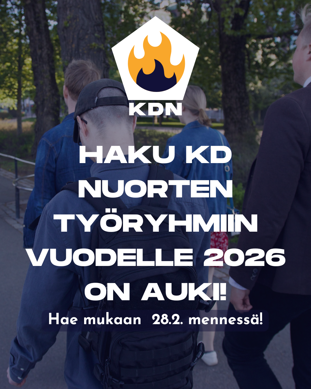 Read more about the article Haku KD Nuorten työryhmiin vuodelle 2026 on auki!