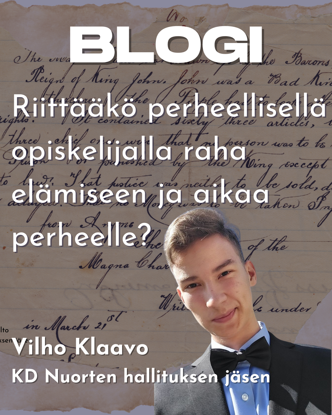 Read more about the article Riittääkö perheellisellä opiskelijalla raha elämiseen ja aikaa perheelle?